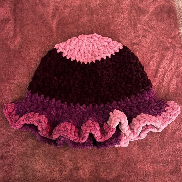 Purple Reign ☔️ ~ crochet fluffy hat - Picture 3 of 3
